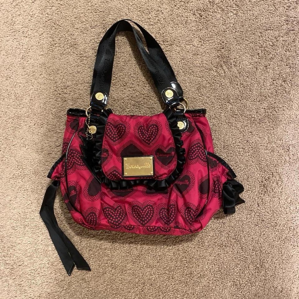 Betsey Johnson Pink Heart Patterned Women's Bag